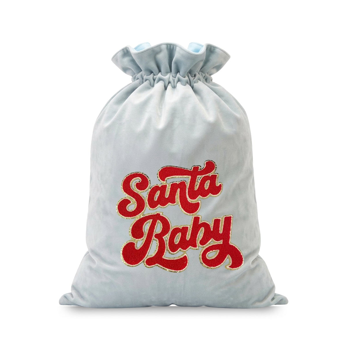 Red “Santa Baby” Velvet Christmas Sack - The Happy Tribe