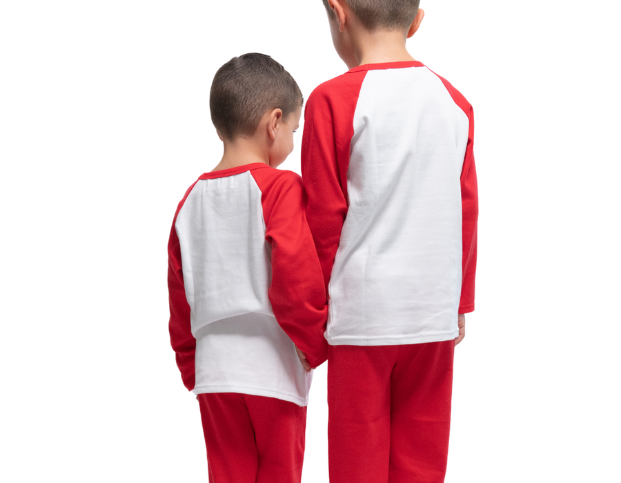 Red Personalised Children's 'Believe' Christmas Pjs