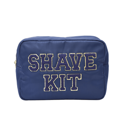 "Shave Kit" Large Pouch, Navy - The Happy Tribe