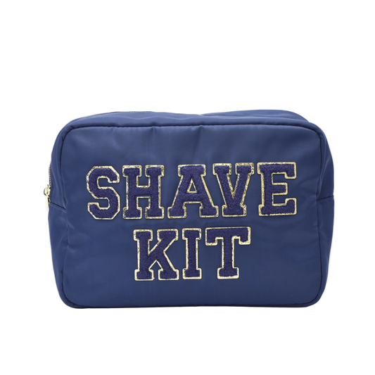 "Shave Kit" Large Pouch, Navy - The Happy Tribe