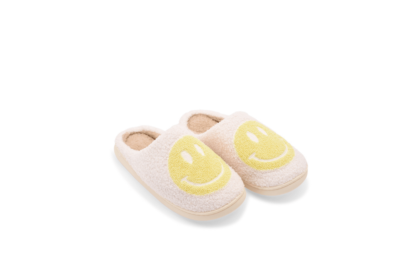 Smiley Slipper - White and Lemon (Personalised) - The Happy Tribe