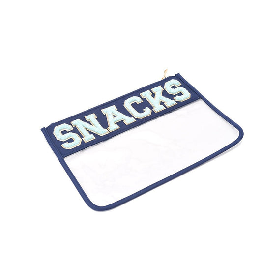 "Snacks" Travel Pouch, Navy - The Happy Tribe