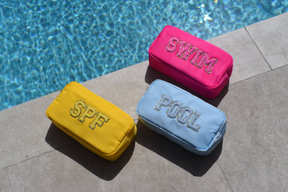 "SPF" Medium Pouch, Yellow - The Happy Tribe