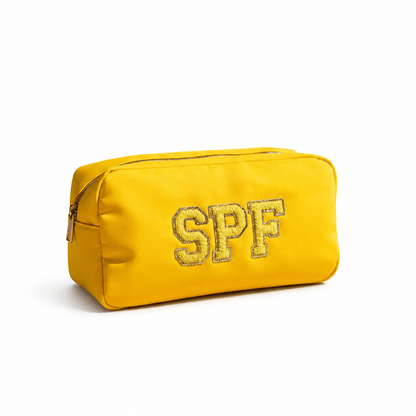 "SPF" Medium Pouch, Yellow - The Happy Tribe