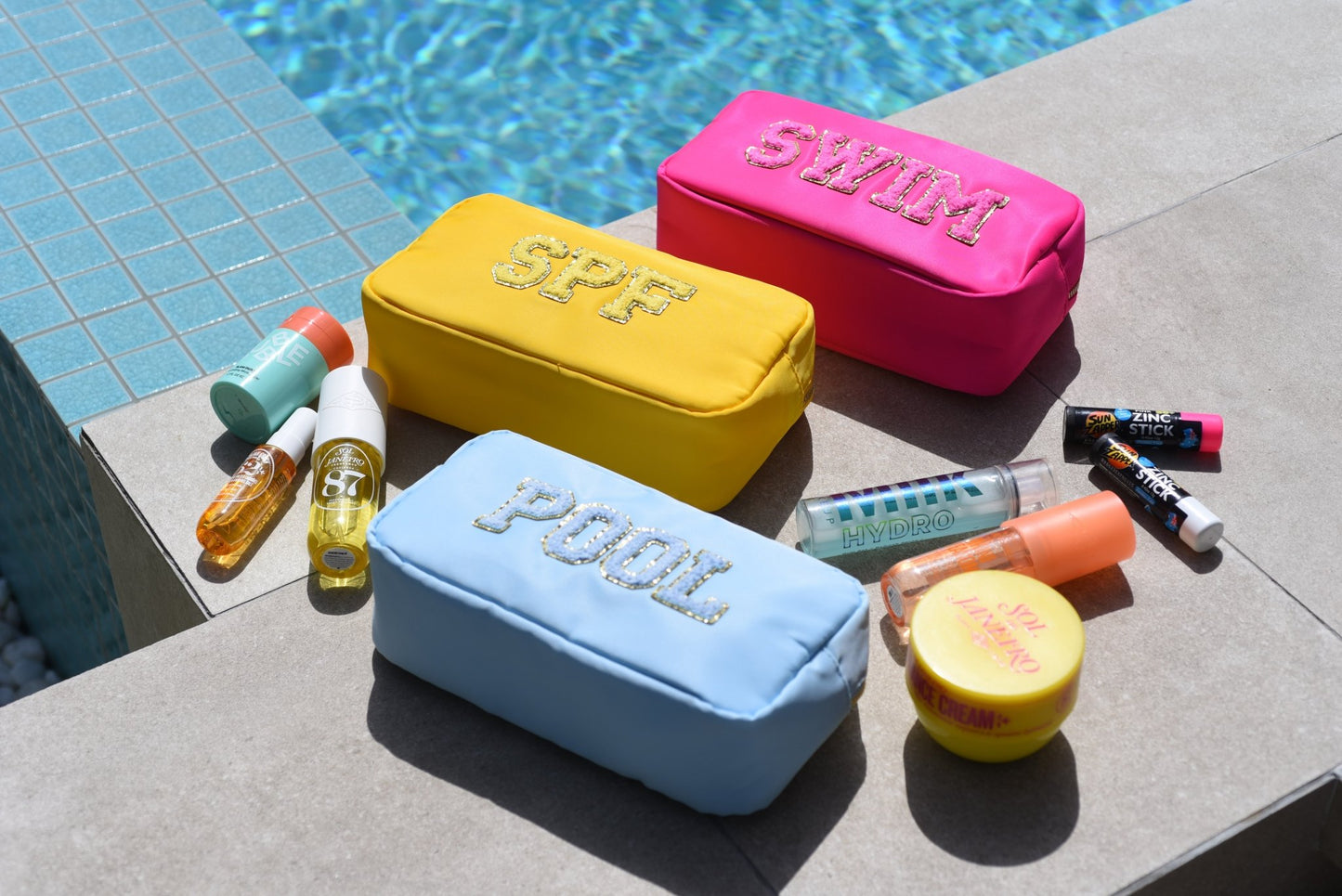 "SPF" Medium Pouch, Yellow - The Happy Tribe