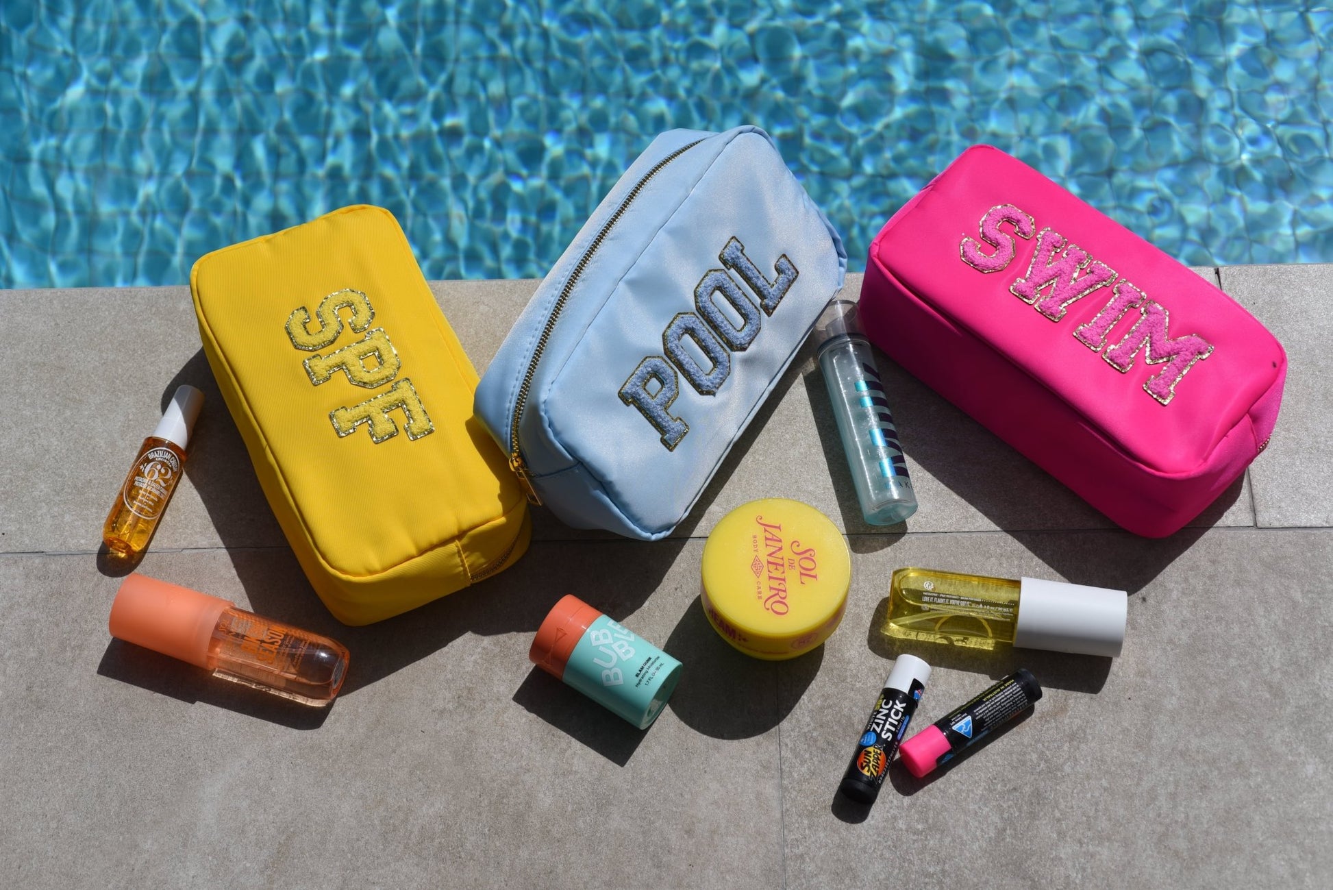 "SPF" Medium Pouch, Yellow - The Happy Tribe