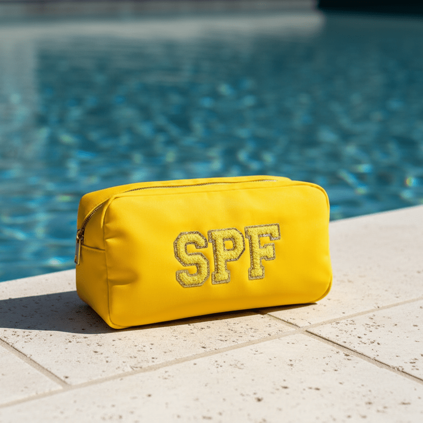 "SPF" Medium Pouch, Yellow - The Happy Tribe