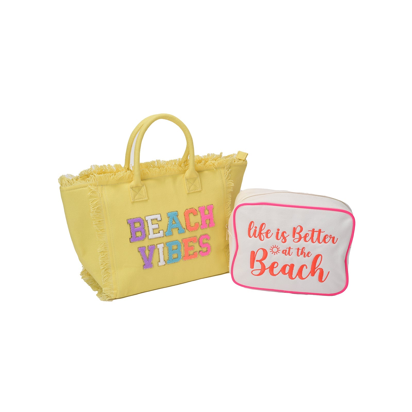 St Barts "Beach Vibes" Trio, Beach Pouch Set - The Happy Tribe