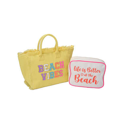 St Barts "Beach Vibes" Trio, Beach Pouch Set - The Happy Tribe