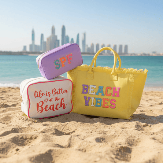 St Barts "Beach Vibes" Trio, Beach Pouch Set - The Happy Tribe