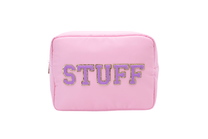 "Stuff" Large Pouch, Baby Pink - The Happy Tribe