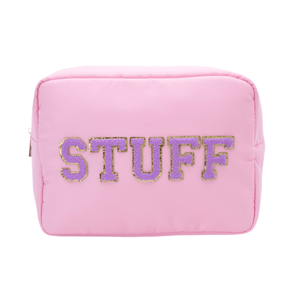 "Stuff" Large Pouch, Baby Pink - The Happy Tribe