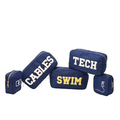 "Tech" Medium Pouch, Navy - The Happy Tribe
