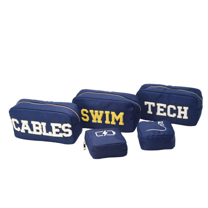 "Tech" Medium Pouch, Navy - The Happy Tribe