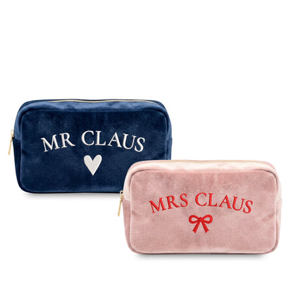 The Mr & Mrs Claus Velvet Pouch Set - The Happy Tribe