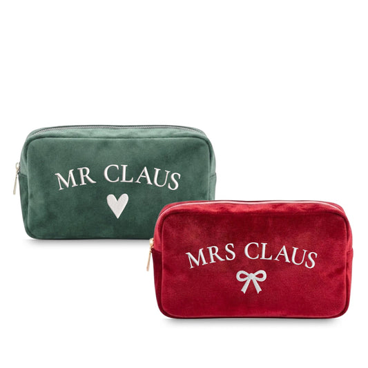 The Mr & Mrs Claus Velvet Pouch Set - The Happy Tribe