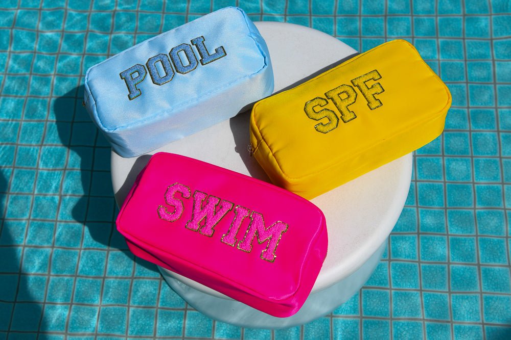 The Poolside Trio, Medium Pouch Bundle, SPF, Swim & Pool - The Happy Tribe