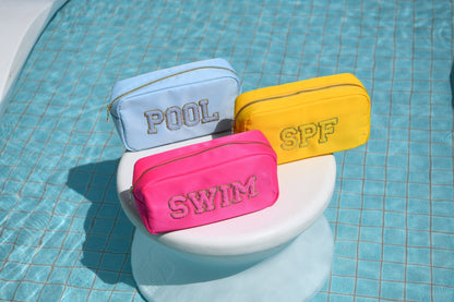 The Poolside Trio, Medium Pouch Bundle, SPF, Swim & Pool - The Happy Tribe