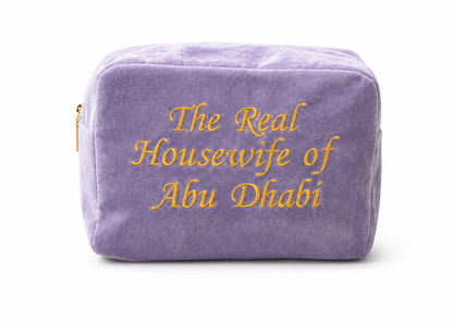 "The Real Housewife of Abu Dhabi" Velvet Pouch, - The Happy Tribe