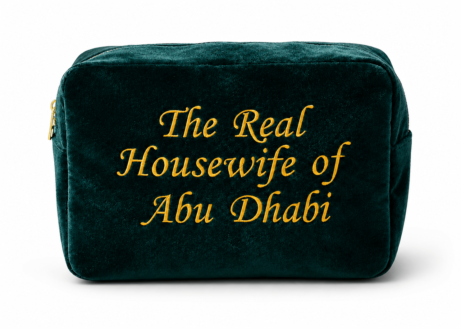 "The Real Housewife of Abu Dhabi" Velvet Pouch, - The Happy Tribe