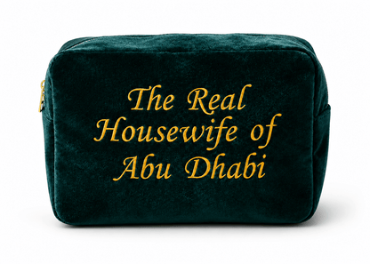 "The Real Housewife of Abu Dhabi" Velvet Pouch, - The Happy Tribe