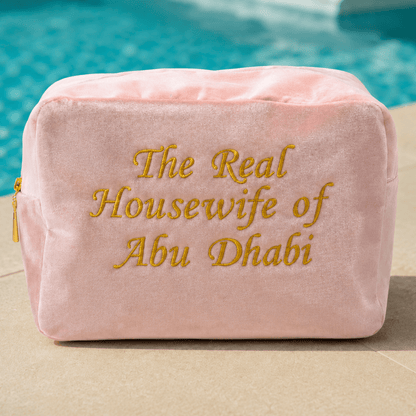 "The Real Housewife of Abu Dhabi" Velvet Pouch, - The Happy Tribe