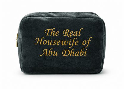 "The Real Housewife of Abu Dhabi" Velvet Pouch, - The Happy Tribe