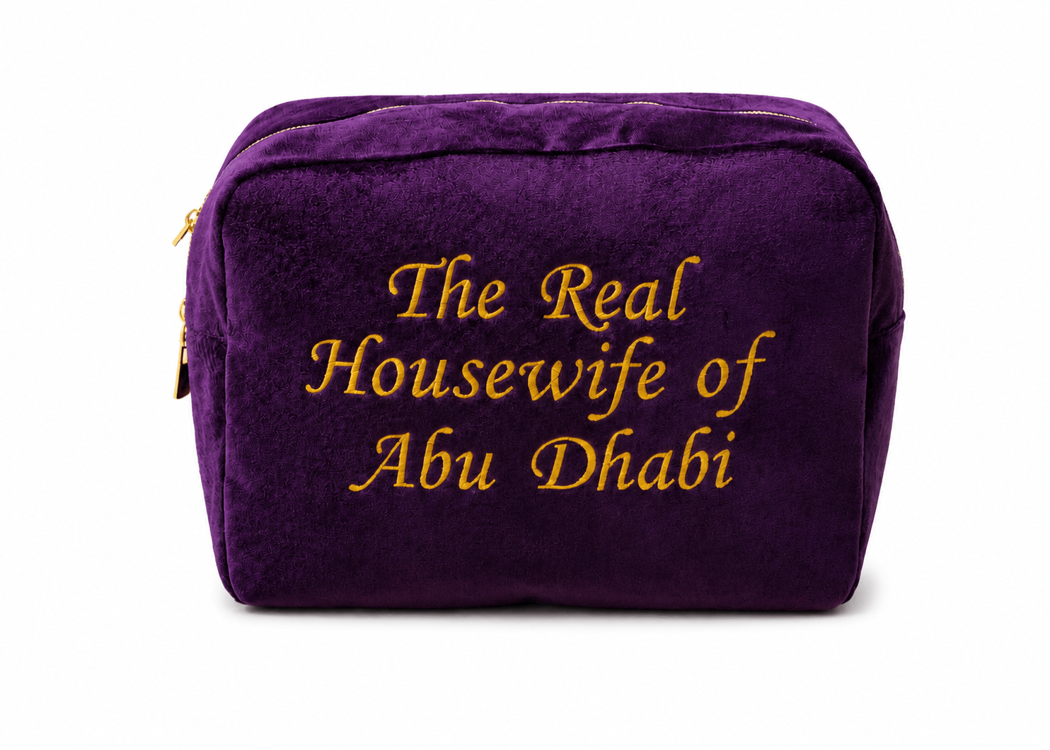 "The Real Housewife of Abu Dhabi" Velvet Pouch, - The Happy Tribe
