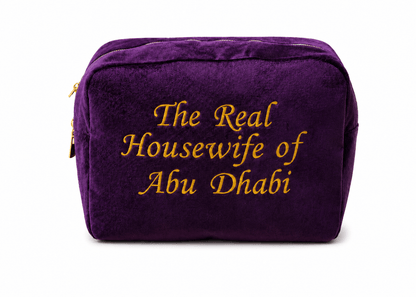 "The Real Housewife of Abu Dhabi" Velvet Pouch, - The Happy Tribe