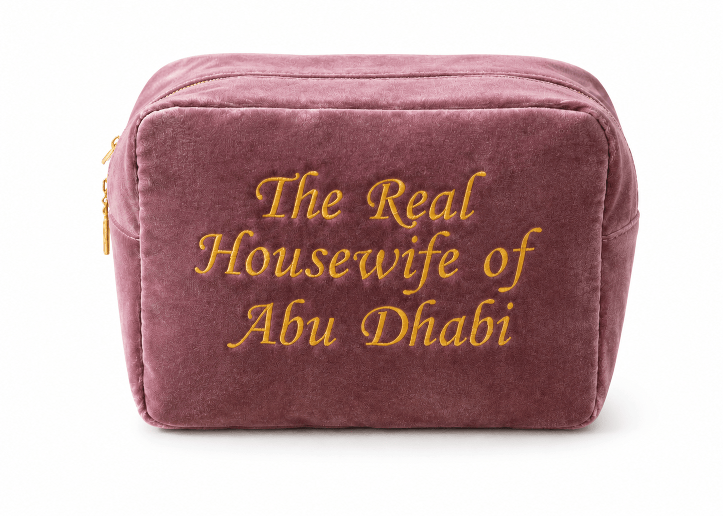"The Real Housewife of Abu Dhabi" Velvet Pouch, - The Happy Tribe