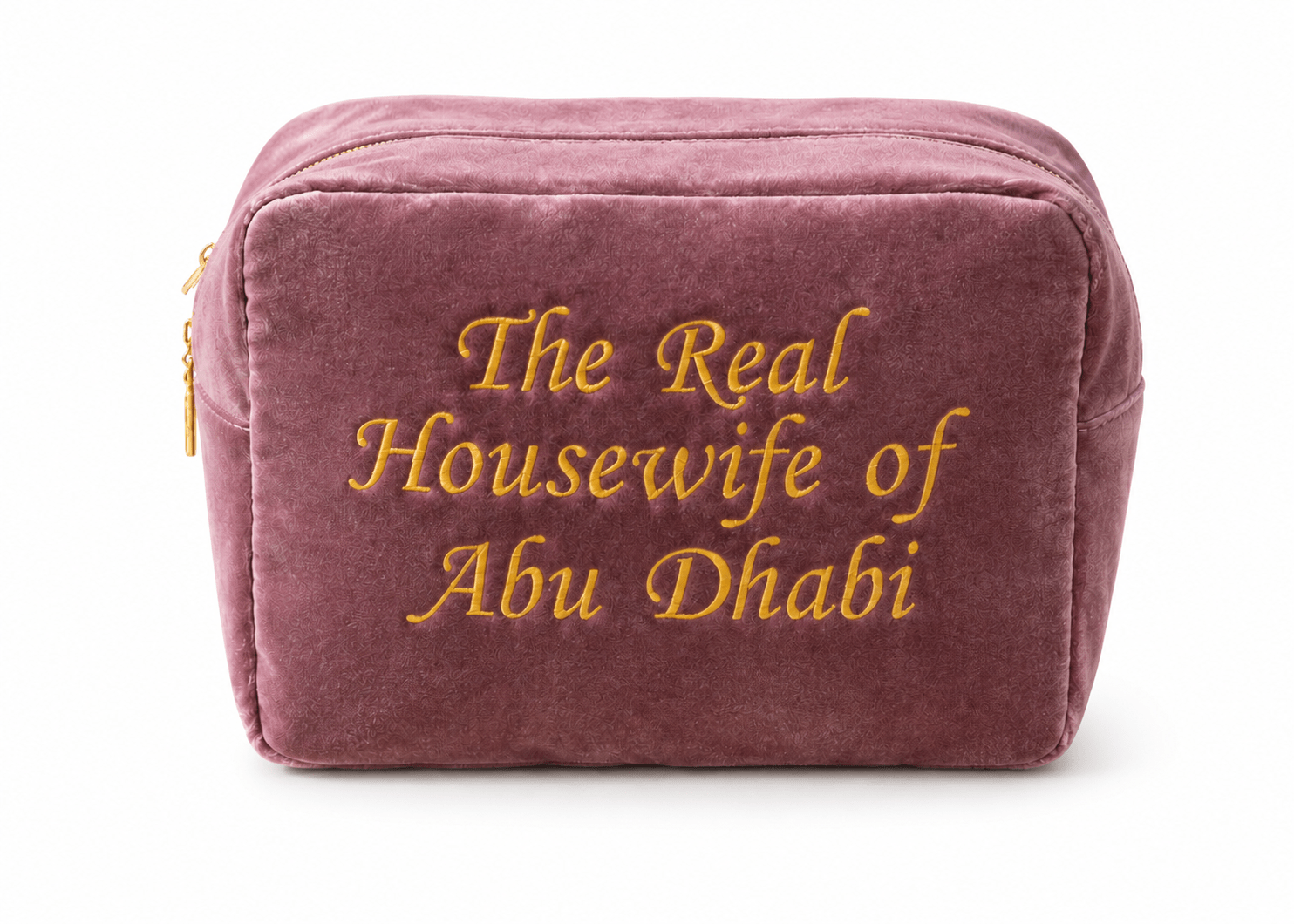 "The Real Housewife of Abu Dhabi" Velvet Pouch, - The Happy Tribe