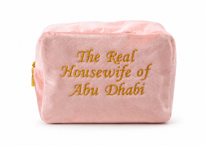 "The Real Housewife of Abu Dhabi" Velvet Pouch, - The Happy Tribe