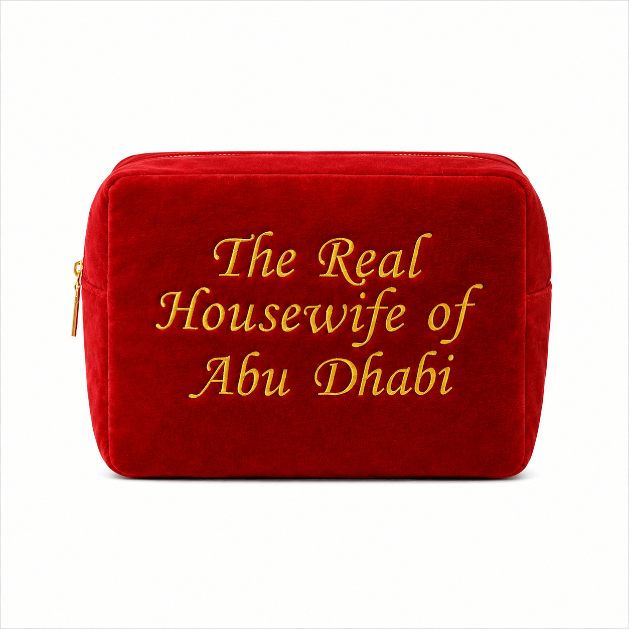 "The Real Housewife of Abu Dhabi" Velvet Pouch, - The Happy Tribe