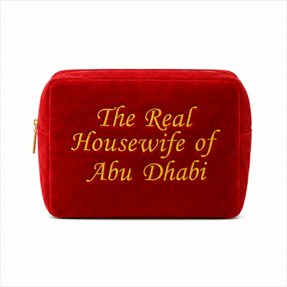 "The Real Housewife of Abu Dhabi" Velvet Pouch, - The Happy Tribe