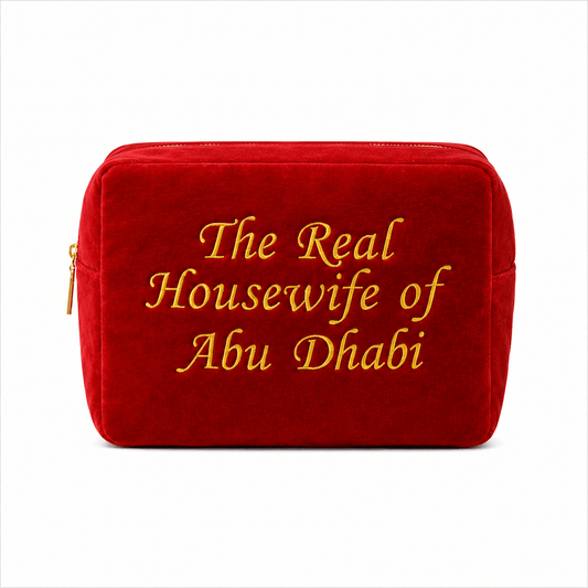 "The Real Housewife of Abu Dhabi" Velvet Pouch, - The Happy Tribe