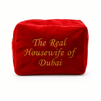 "The Real Housewives of Dubai" Large Velvet Pouch - The Happy Tribe