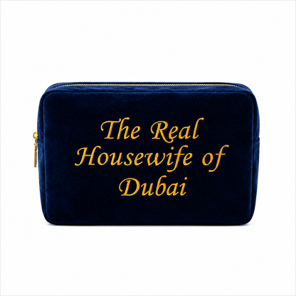 "The Real Housewives of Dubai" Large Velvet Pouch - The Happy Tribe