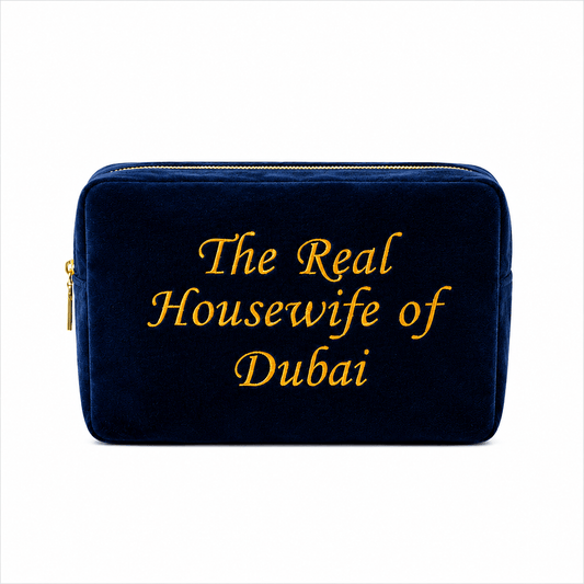 "The Real Housewives of Dubai" Large Velvet Pouch - The Happy Tribe