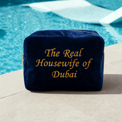 "The Real Housewives of Dubai" Large Velvet Pouch - The Happy Tribe
