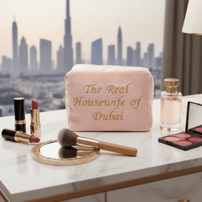 "The Real Housewives of Dubai" Large Velvet Pouch - The Happy Tribe
