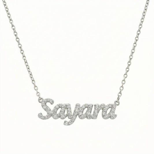 Tiny Treasures Diamond Name Necklace - The Happy Tribe