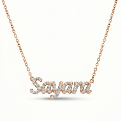 Tiny Treasures Diamond Name Necklace - The Happy Tribe