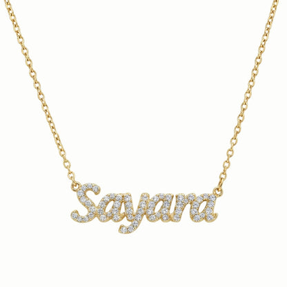 Tiny Treasures Diamond Name Necklace - The Happy Tribe