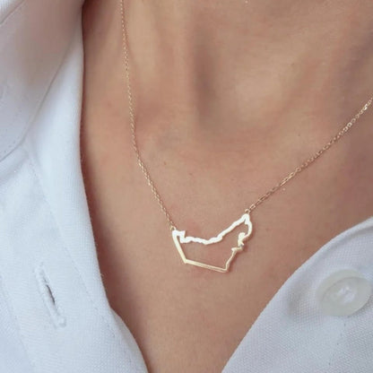 UAE Heritage Outline Necklace - The Happy Tribe