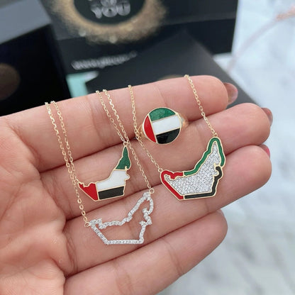 UAE Heritage Outline Necklace - The Happy Tribe