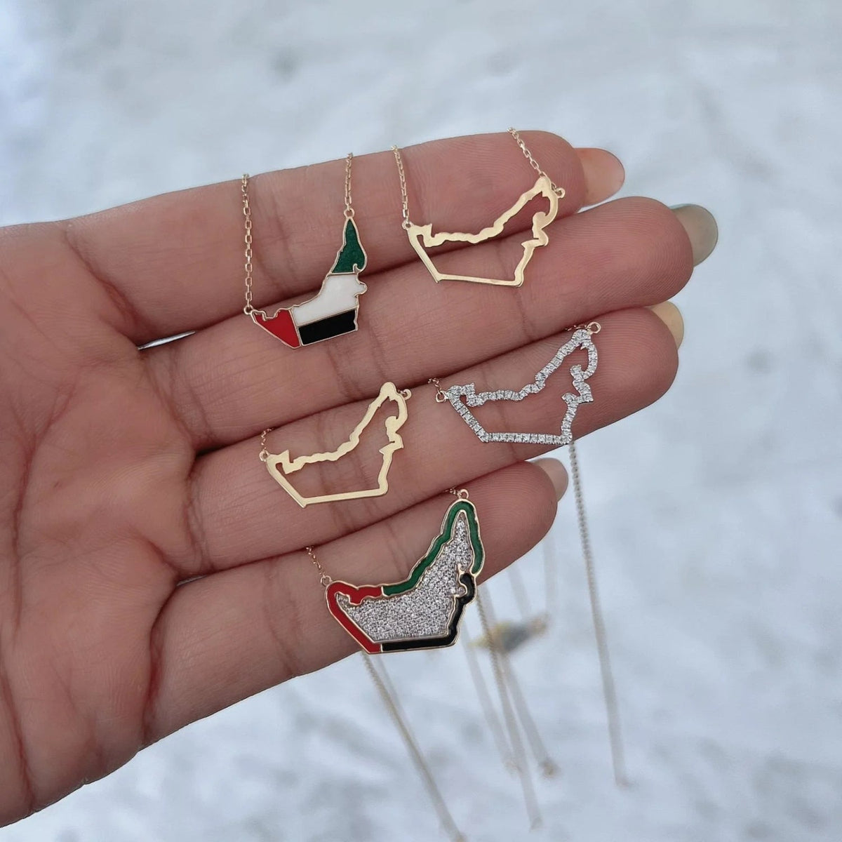 UAE Heritage Outline Necklace - The Happy Tribe