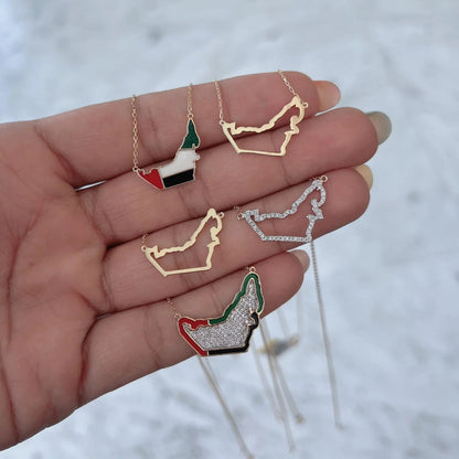 UAE Heritage Outline Necklace - The Happy Tribe