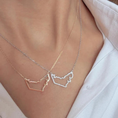 UAE Heritage Outline Necklace - The Happy Tribe
