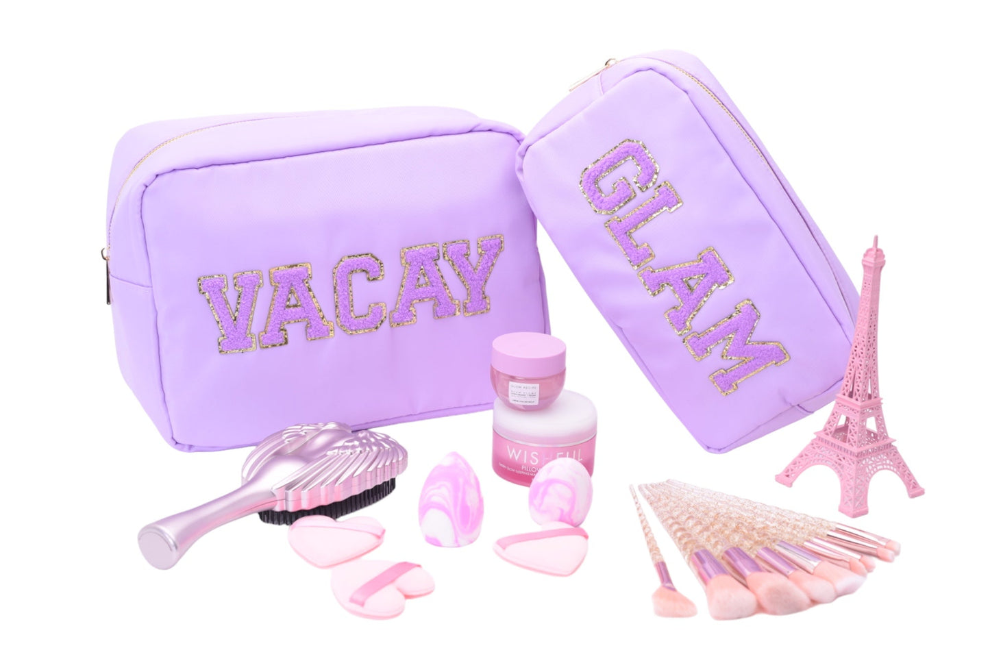 "Vacay" Large Pouch, Lilac - The Happy Tribe