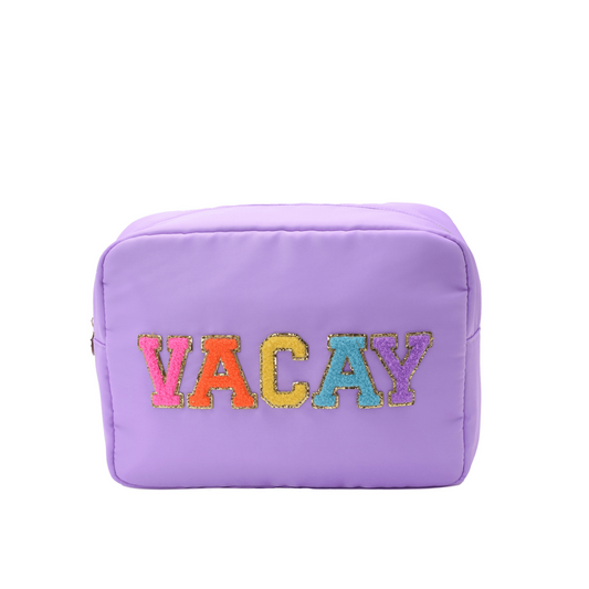 "Vacay" Large Pouch, Lilac